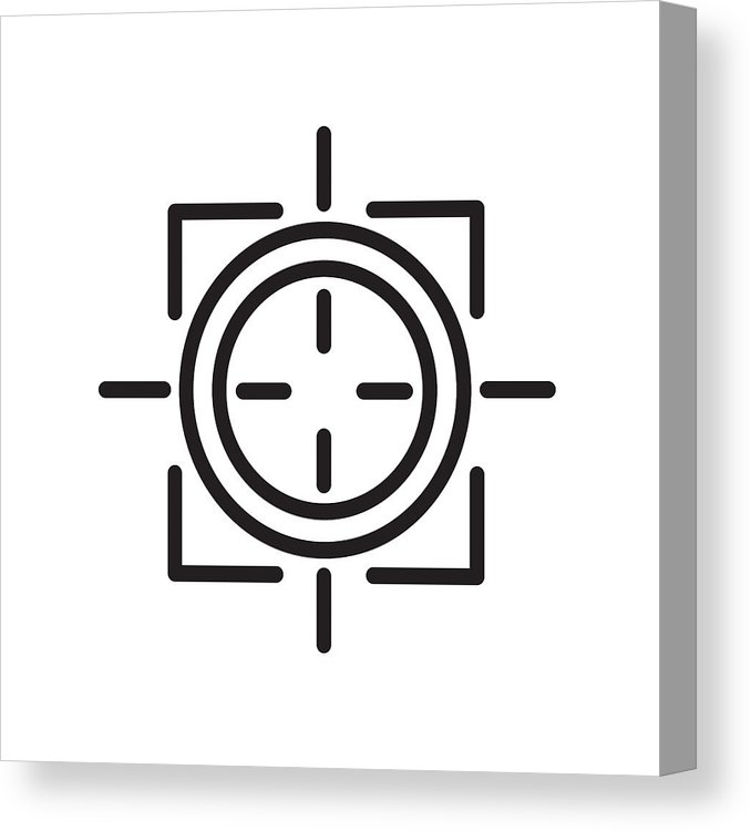 678x750 Sniper Zoom Icon Isolated On White Background Canvas Print