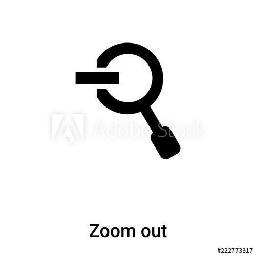 500x500 Zoom Out Icon Vector Isolated On White Background, Logo Concept