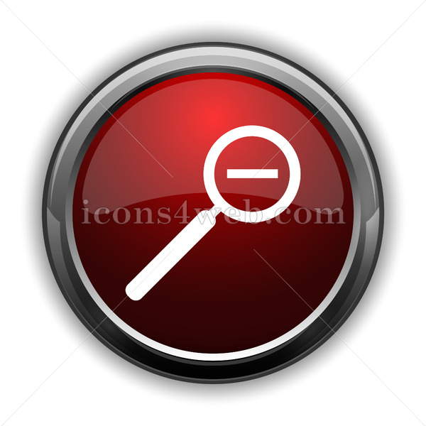 600x600 Zoom Out Icon Red Glossy Web Icon With Shaddow