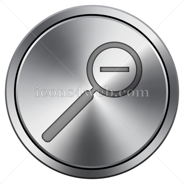 600x600 Zoom Out Icon Round Icon Imitating Metal