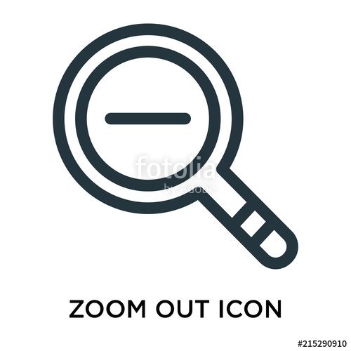 500x500 Zoom Out Icon Isolated On White Background Modern And Editable