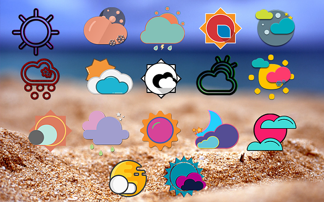 640x400 Weather Icon Sets For Zooper Pro
