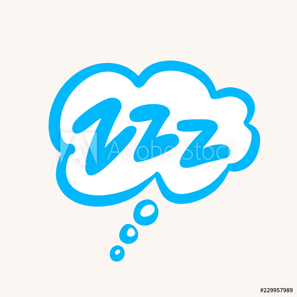 1000x1000 Photo Art Print Comic Bubble Zzz Sleeping Vector Icon